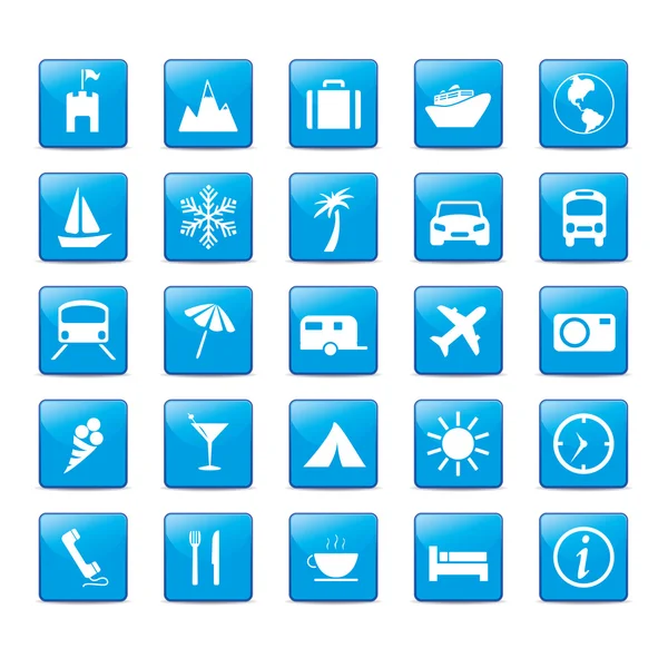 Icon Iconset Travel Holidays — Stock Vector
