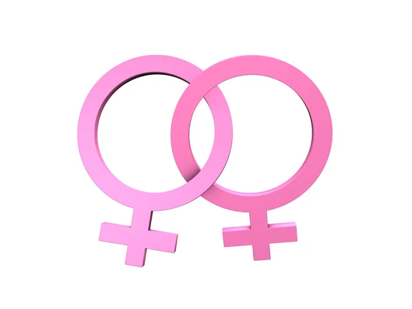 Homosexuella lesbisk symbol — Stockfoto