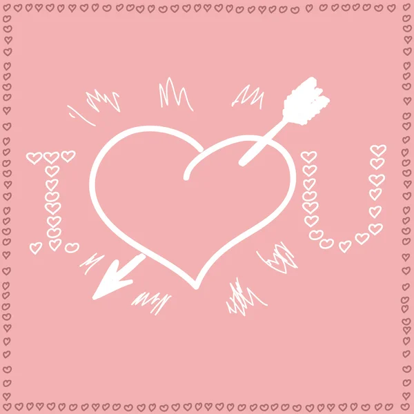 Love You Texte Dans Design Rose — Image vectorielle