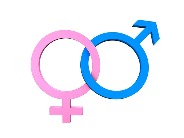 Símbolos Femininos Masculinos — Fotografia de Stock
