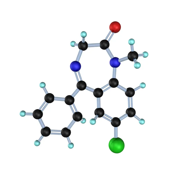 Diazepam molekula — Stock fotografie