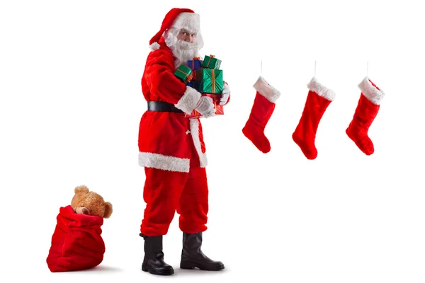Santa levererar! — Stockfoto