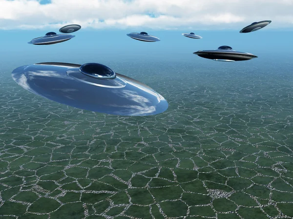 Attacco di UFO — Foto Stock