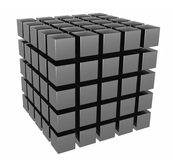 Тривимірне зображення набору кубів — стокове фото