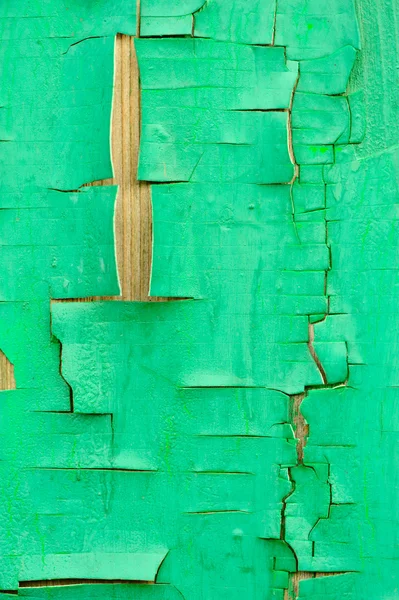 Fence with an old paint green color — Stock Photo, Image