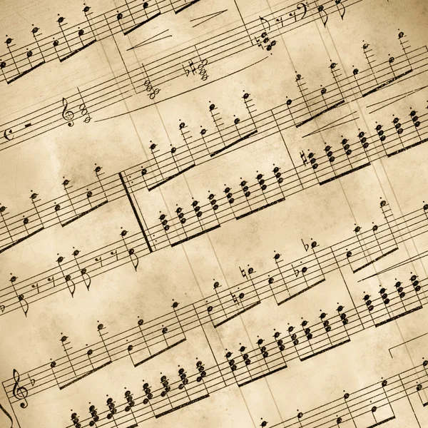Vecchie note musicali — Foto Stock