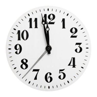 Dial of analog hours clipart