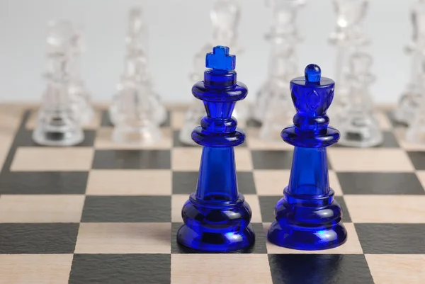 Шахматный король и королева — стоковое фото