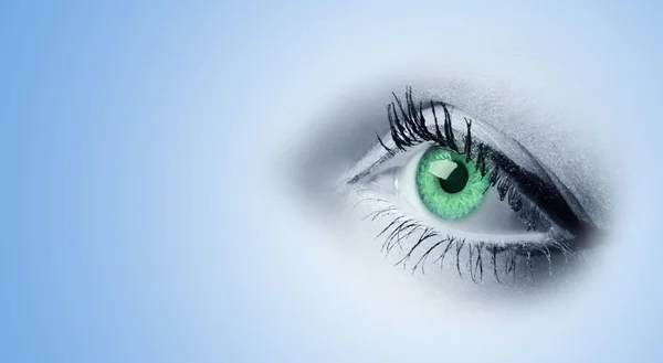 Жінка-зелені очі — стокове фото