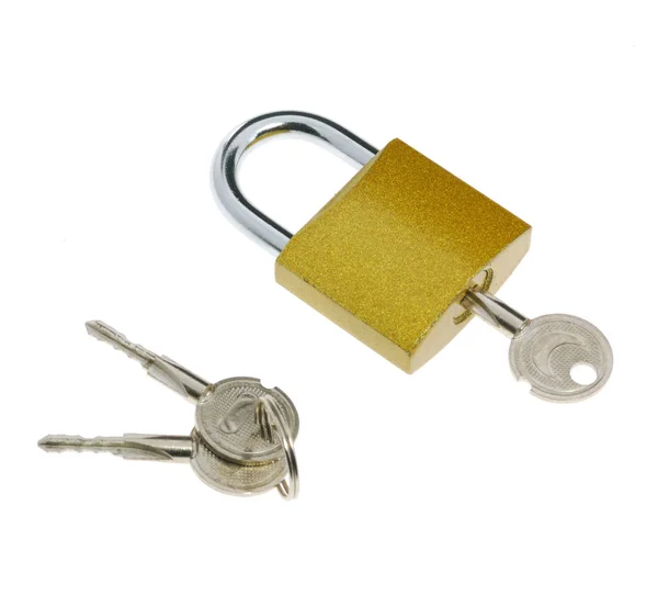 Cerradura y llave — Foto de Stock