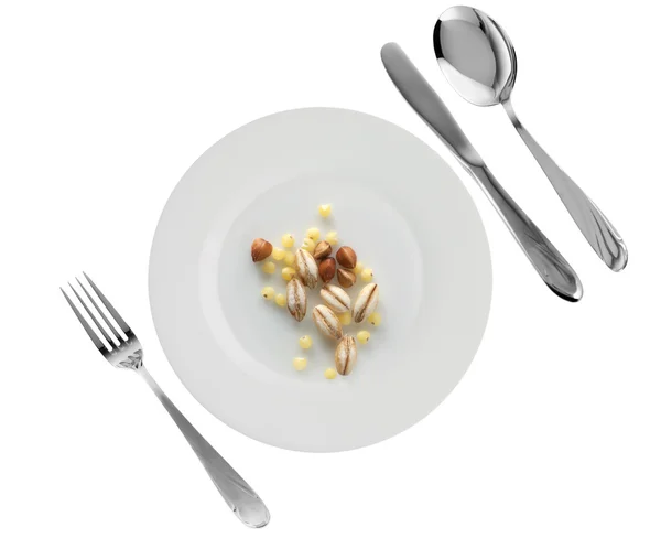Mâncare vegetariană - mei, hrișcă, perlă-orz — Fotografie, imagine de stoc