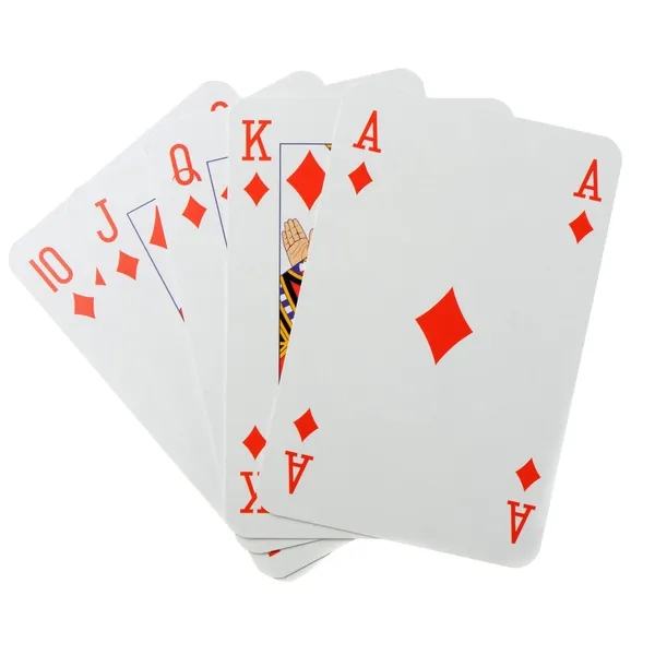 Pokerkombination isoliert — Stockfoto