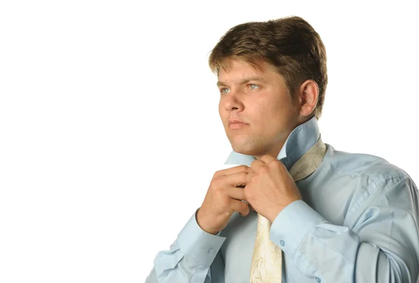 Krawat mężczyzna mocowania — Zdjęcie stockowe