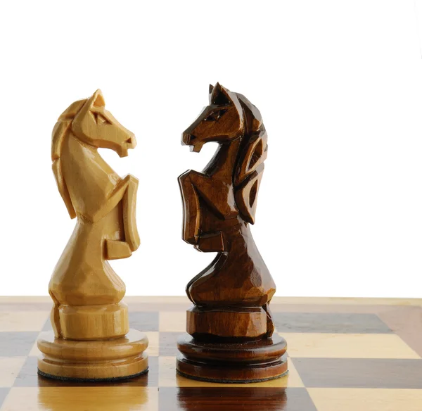 Zwei Schachpferde — Stockfoto