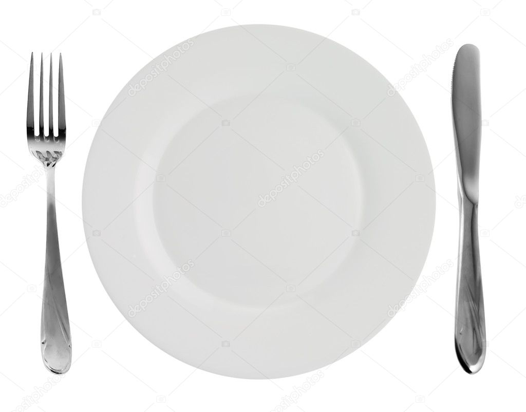Empty kitchen plate