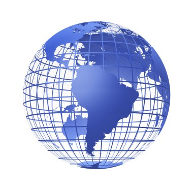 Transparent the globe blue color clipart