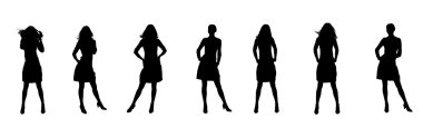 Silhouette of the woman clipart