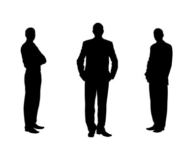 Silhouette of the men clipart