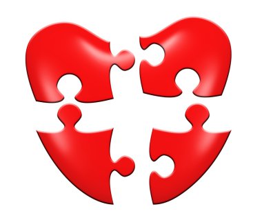 Heart puzzle clipart