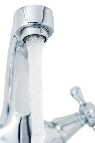 Water tap with a water stream. — Stock Photo, Image