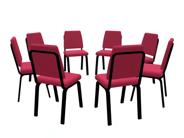 Sessel im Kreis aufgestellt — Stockfoto