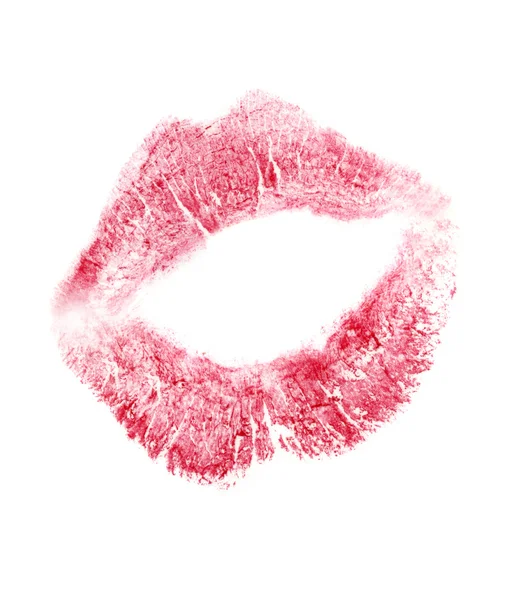 Печать губ в форме сердца — стоковое фото