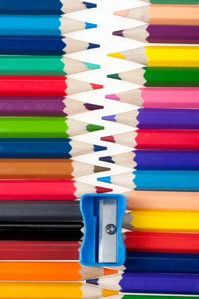 Fastener from color pencils — Stock Photo, Image