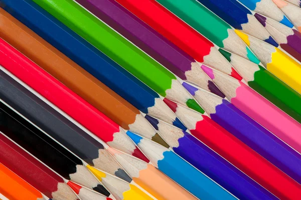 Achtergrond van kleur potloden — Stockfoto