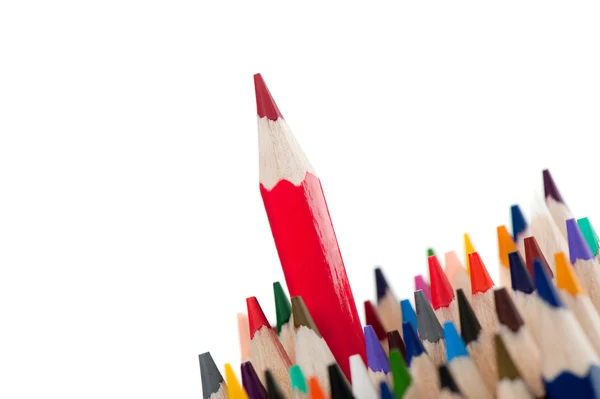 Red pencil - the leader — Stock Photo, Image
