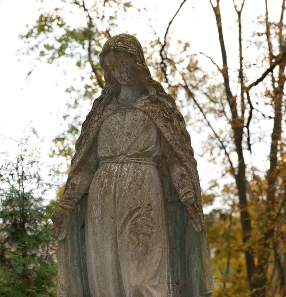 瓜达卢佩在公墓纪念碑夫人 — 图库照片