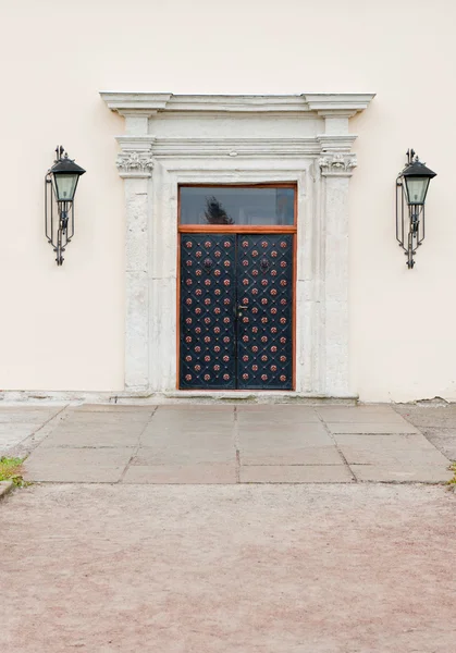 Залізні двері, вхід в будівлю — стокове фото