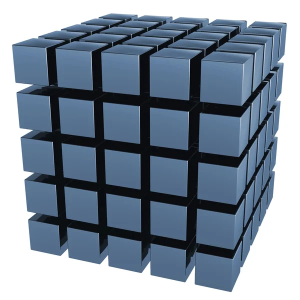 Трехмерное изображение набора кубиков — стоковое фото