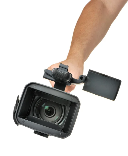Videocamera in una mano — Foto Stock