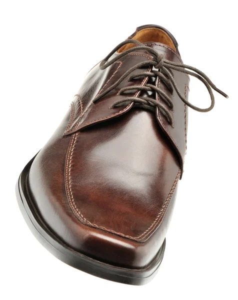 Sapato um couro marrom — Fotografia de Stock