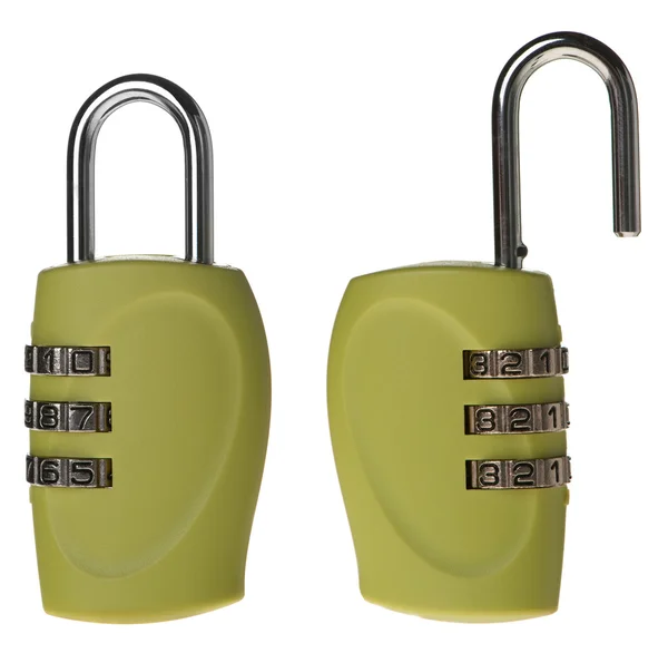 The lock open and closed with a digital code — Stock Photo, Image