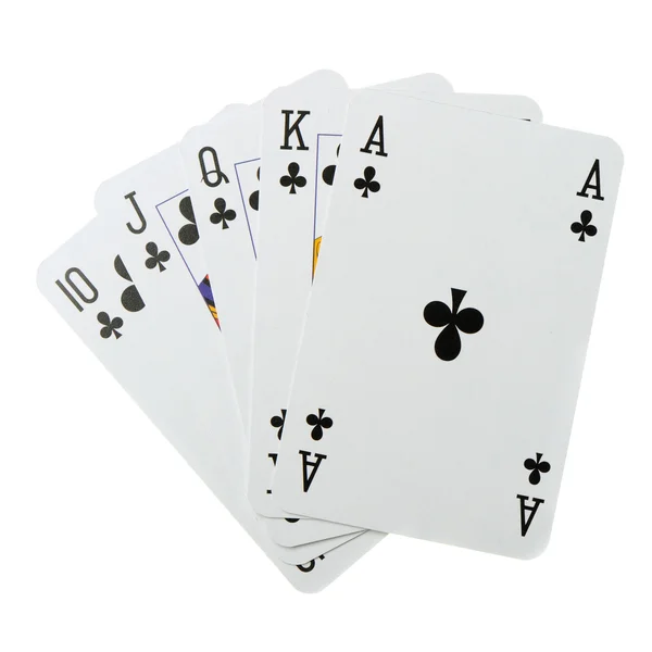 Pokerové kombinace izolované — Stock fotografie