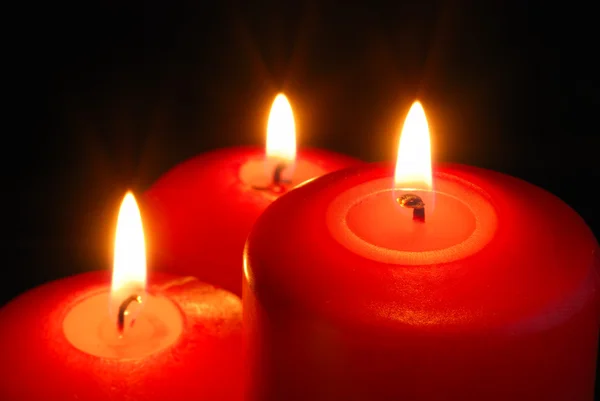 Tre candele — Foto Stock