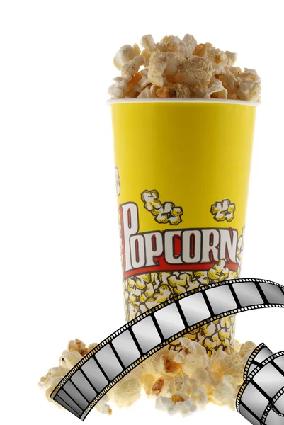 Popcorn and film — Stock Photo, Image