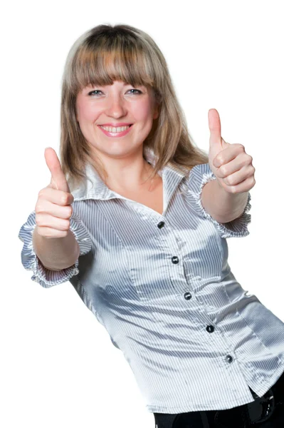 Women witth thumb up Royalty Free Stock Photos