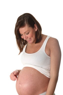 Woman with a baby belly clipart