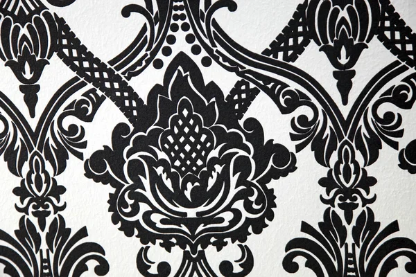 Wallpaper or fabric design in black and white — Stock Photo, Image