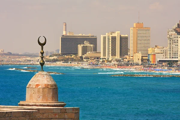Tel Aviv coastline view. — Stock Photo, Image