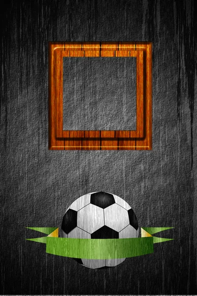 Fondo de fútbol con marcos de madera — Foto de Stock