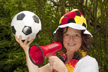 kadın futbol fan