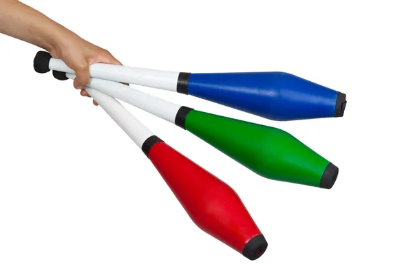 Färgglada jonglering kuber — Stockfoto
