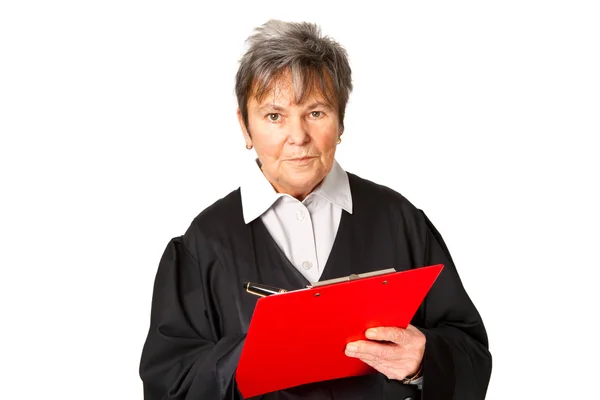 Female lawyer with clipboard — Stock Photo, Image