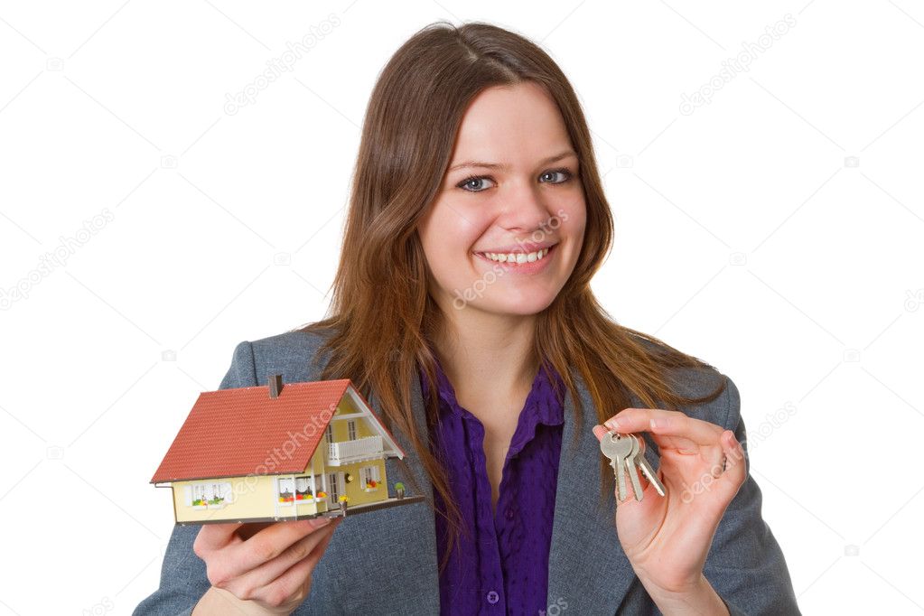 Female real estate agent