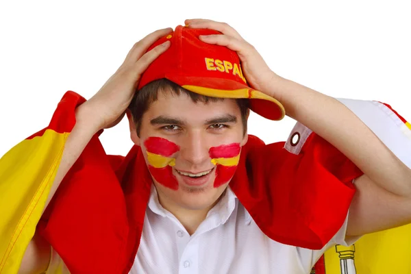 Spanyol foci rajongó — Stock Fotó
