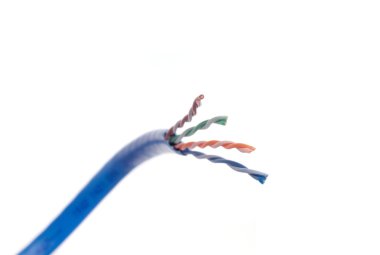 Category 6 Network Cable Curved Towards clipart
