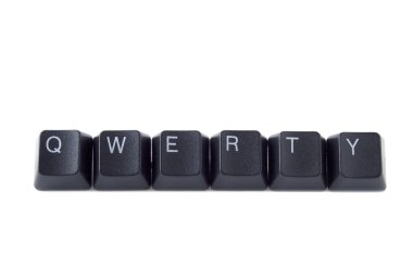 QWERTY klavye siyah yazıldığından